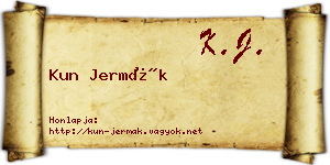Kun Jermák névjegykártya